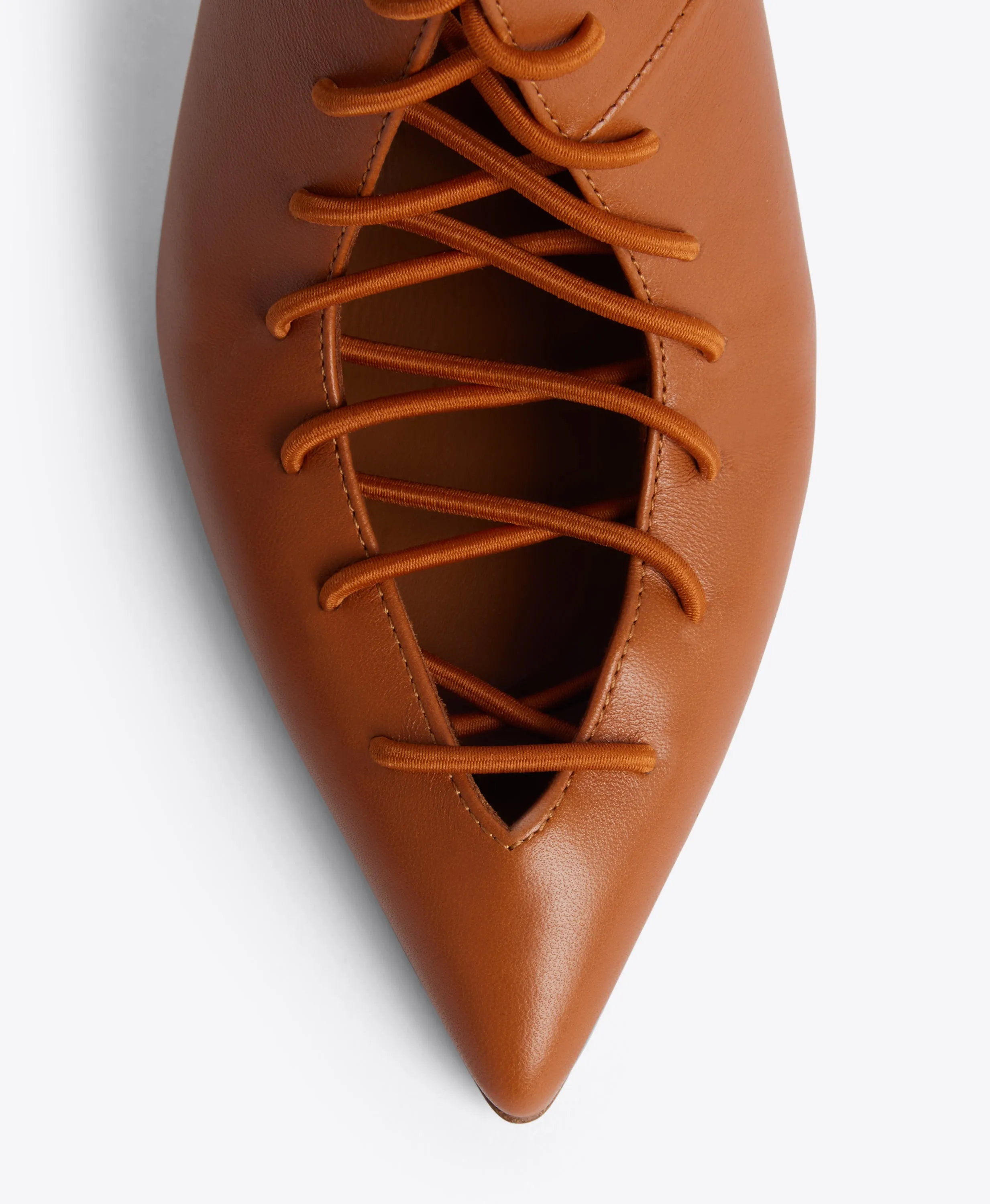 Alessandra 100 Brown Leather Slingbacks