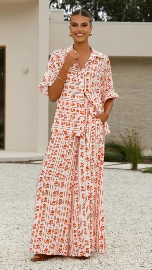 Avery Wide Leg Pants - Floral Love