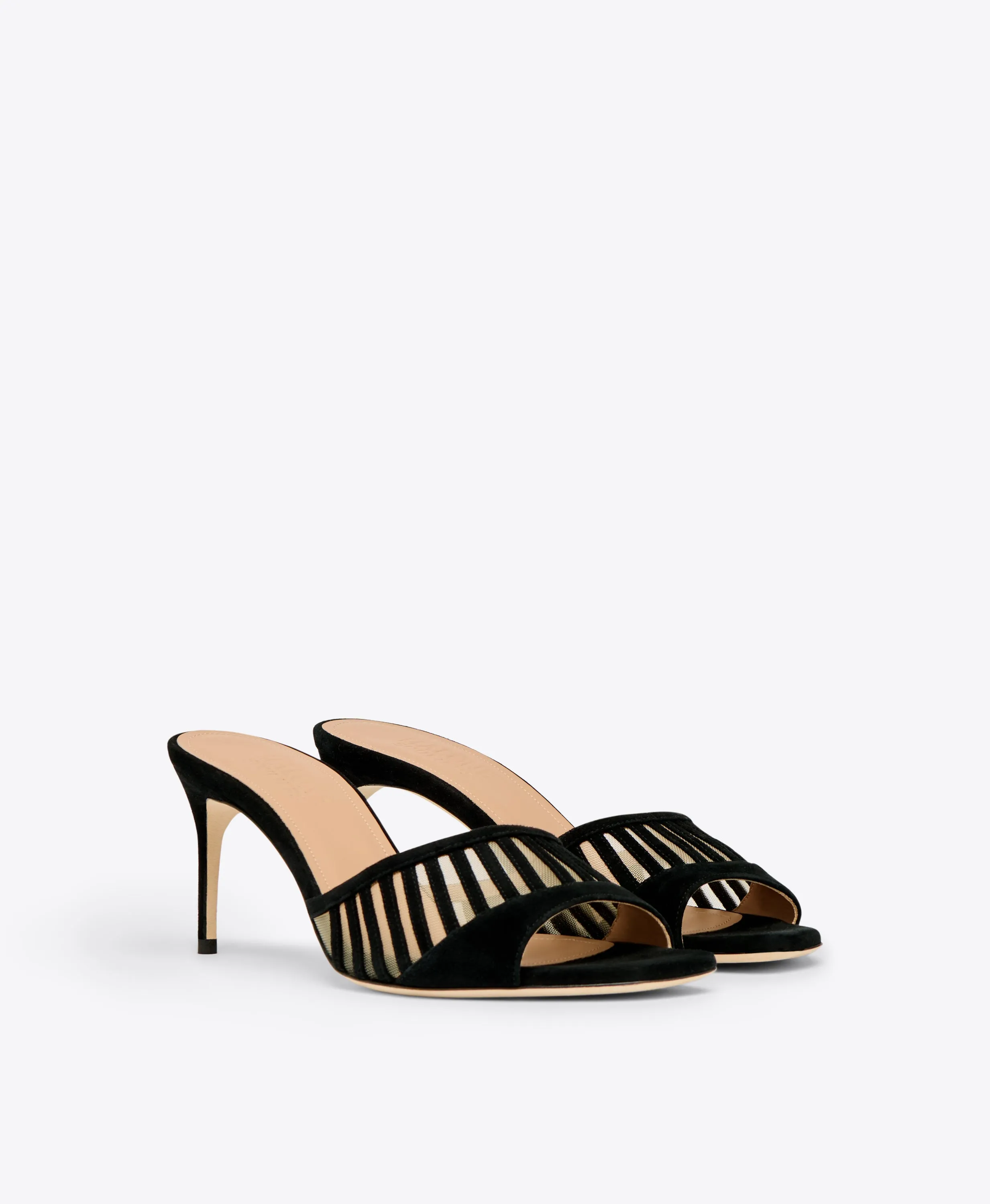 Bellatrix 70 Black Suede Heeled Sandals