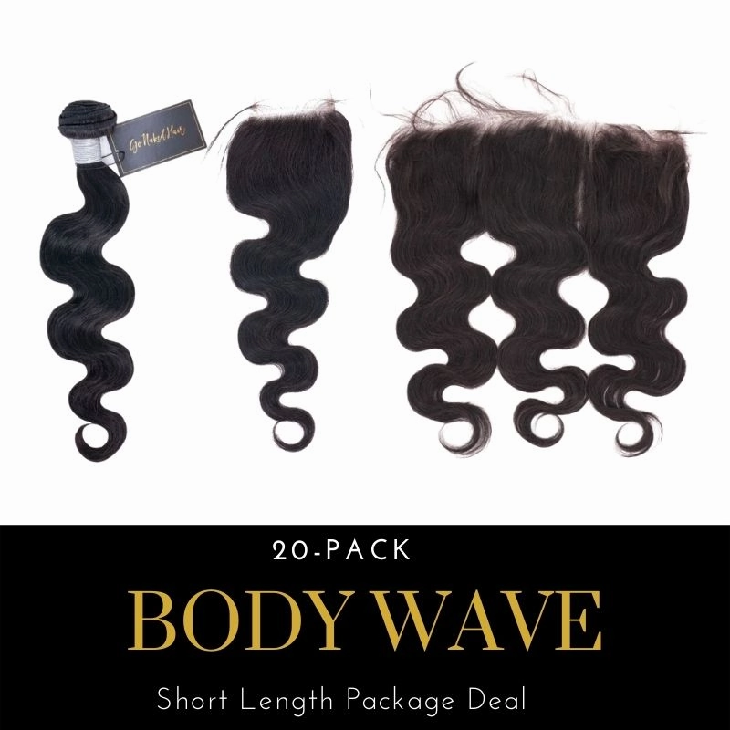 Body Wave Human Hair Short Length Wholesale Package