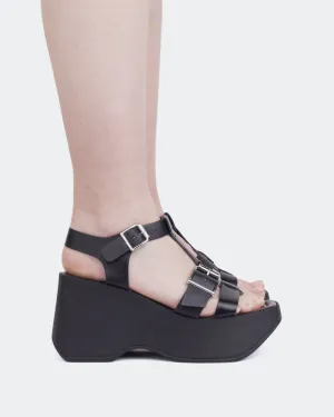 Brinkly Black Leather