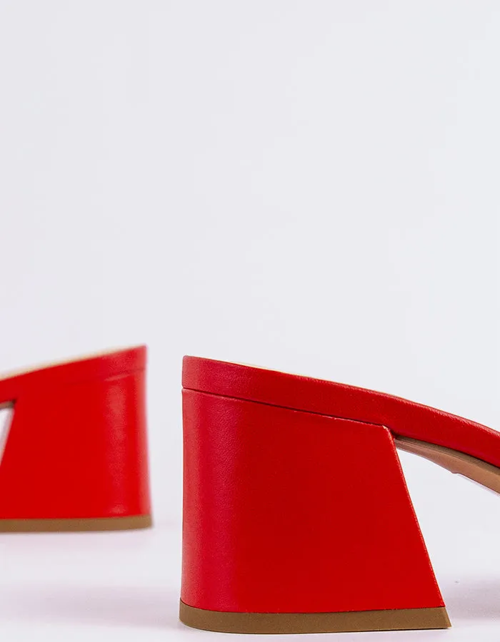 Clarabelle Red Leather