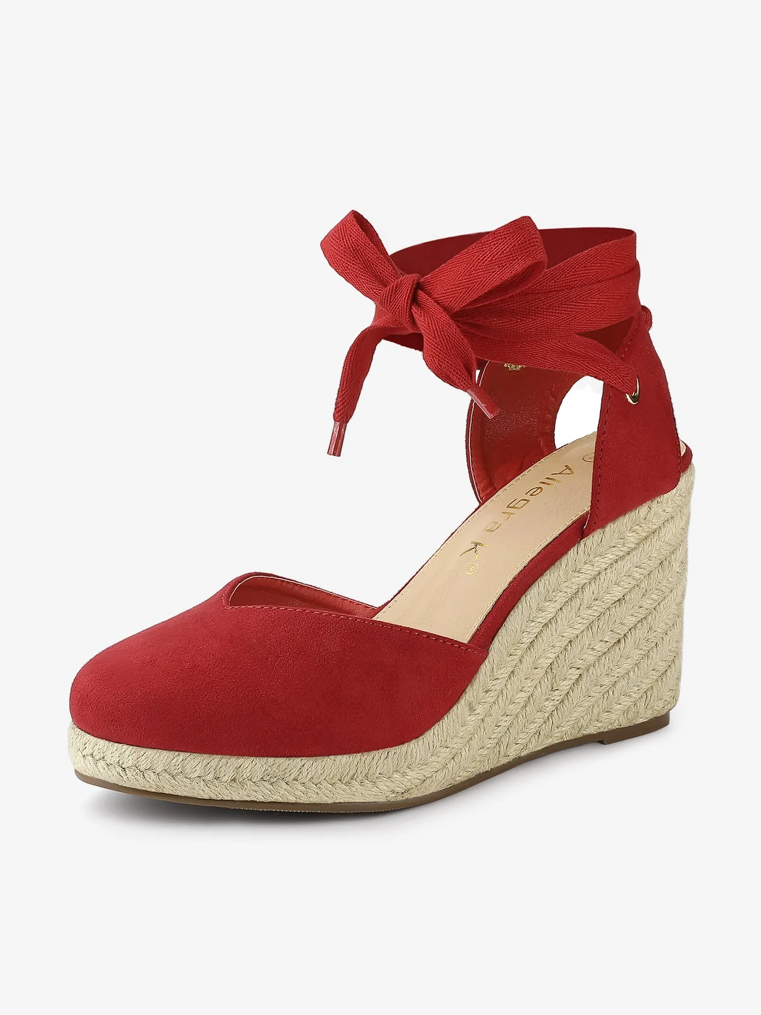 Closed Toe Espadrilles Wedges Tie Up Wedge Sandals