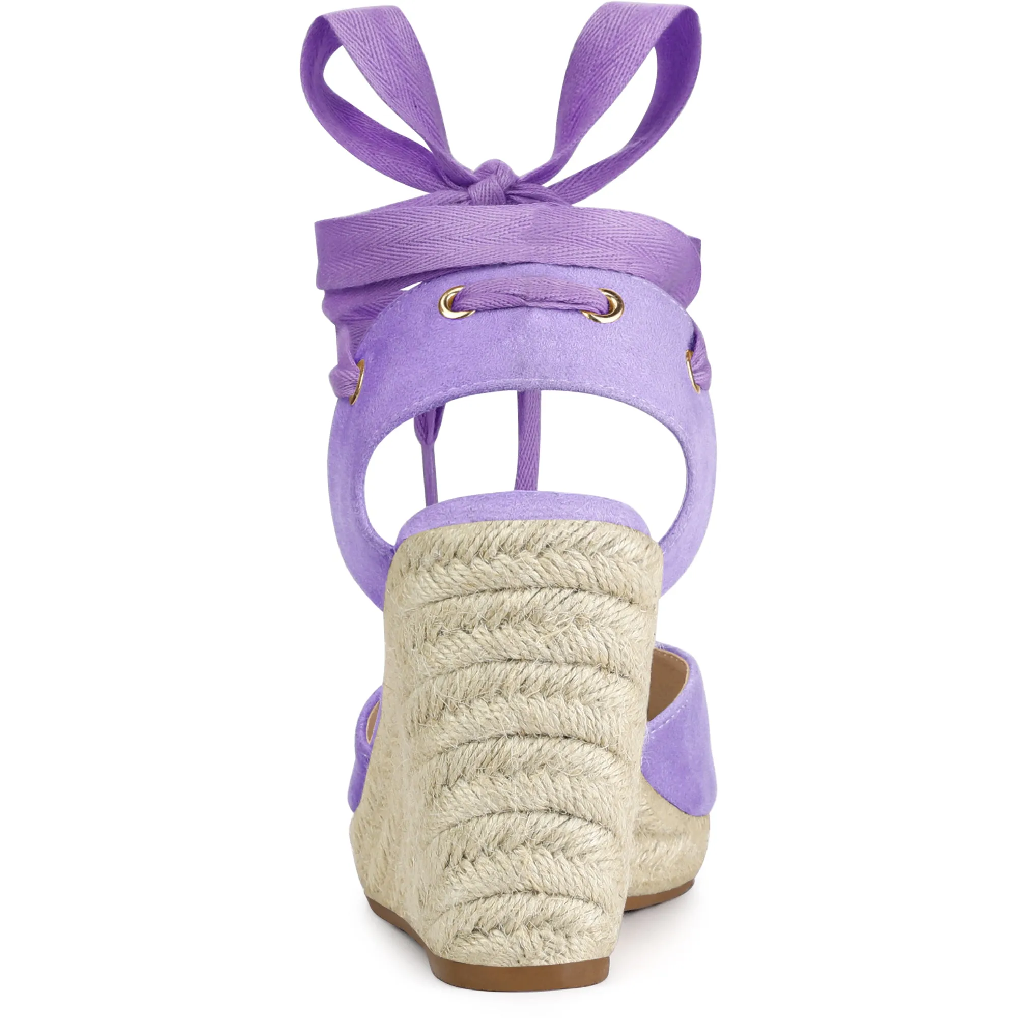 Closed Toe Espadrilles Wedges Tie Up Wedge Sandals