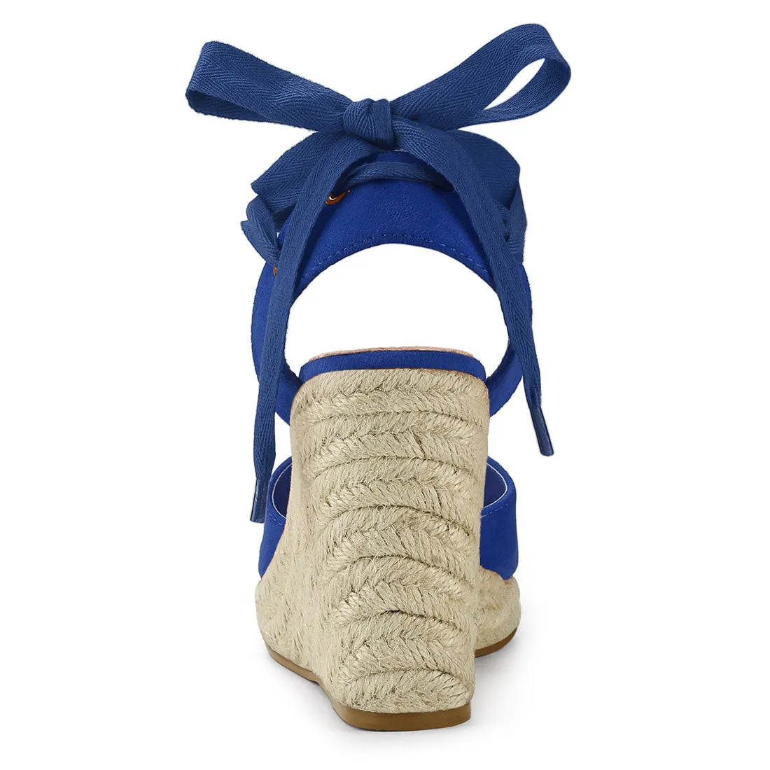 Closed Toe Espadrilles Wedges Tie Up Wedge Sandals