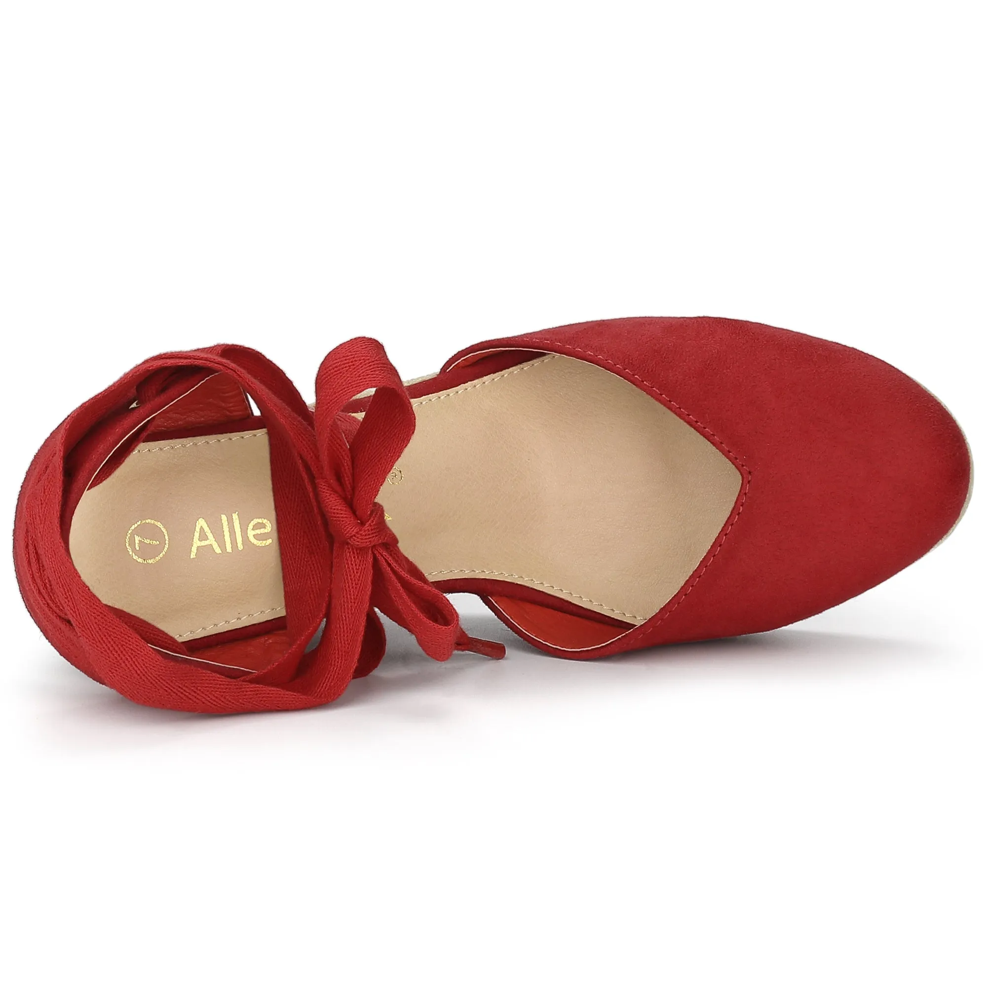 Closed Toe Espadrilles Wedges Tie Up Wedge Sandals