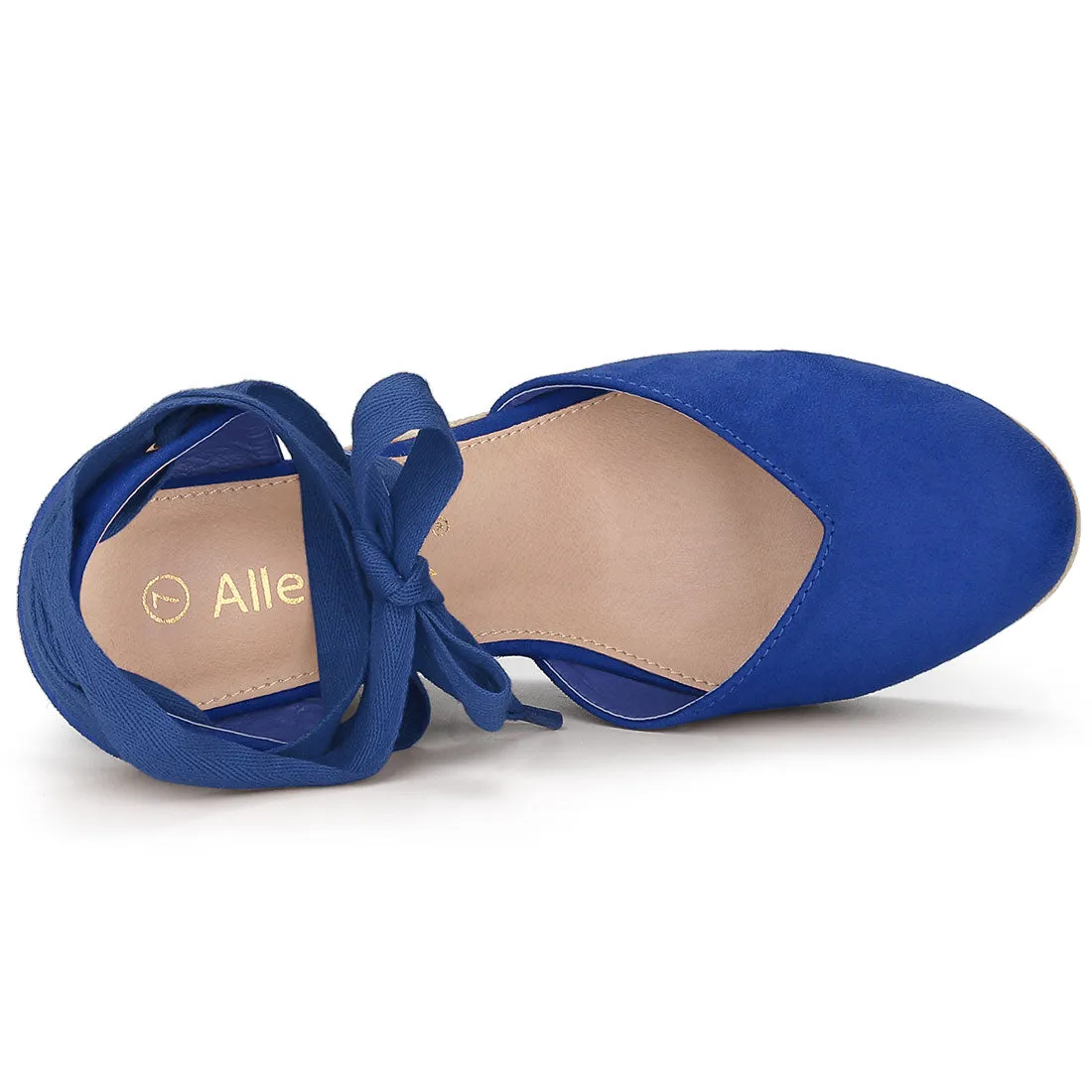 Closed Toe Espadrilles Wedges Tie Up Wedge Sandals