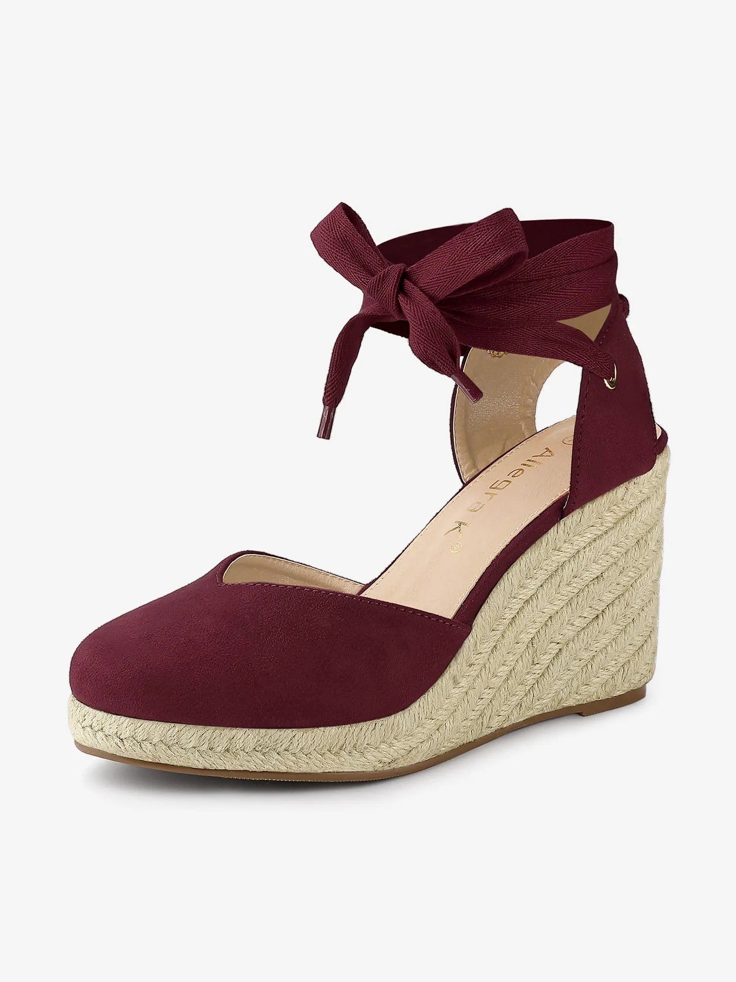 Closed Toe Espadrilles Wedges Tie Up Wedge Sandals