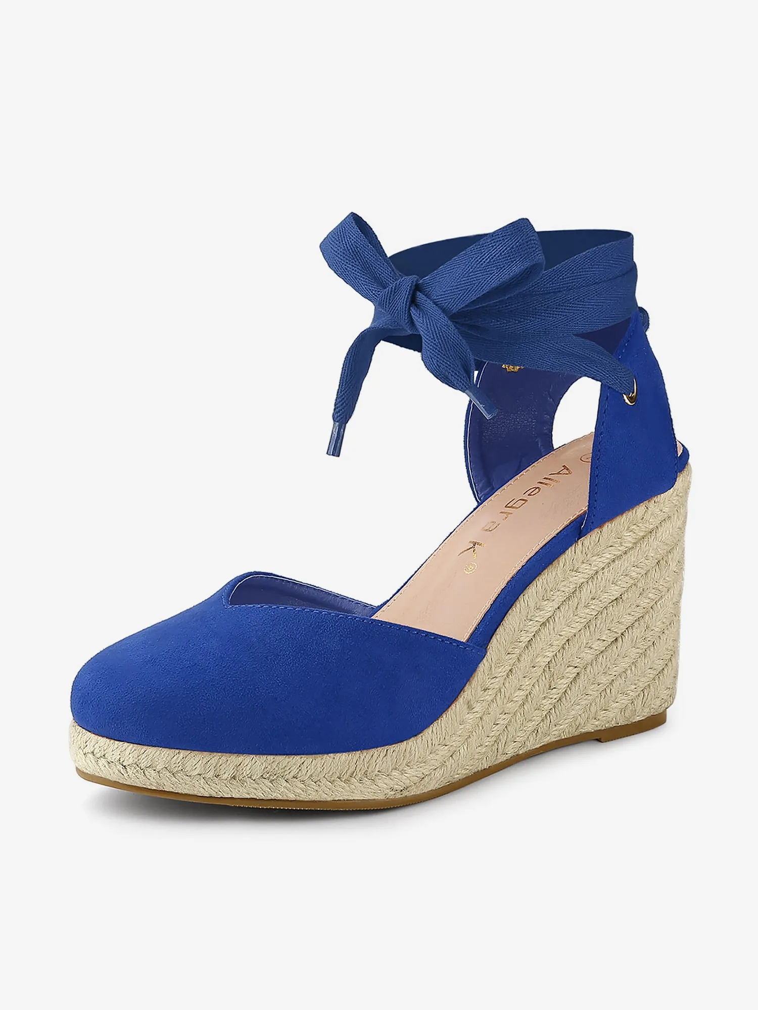 Closed Toe Espadrilles Wedges Tie Up Wedge Sandals