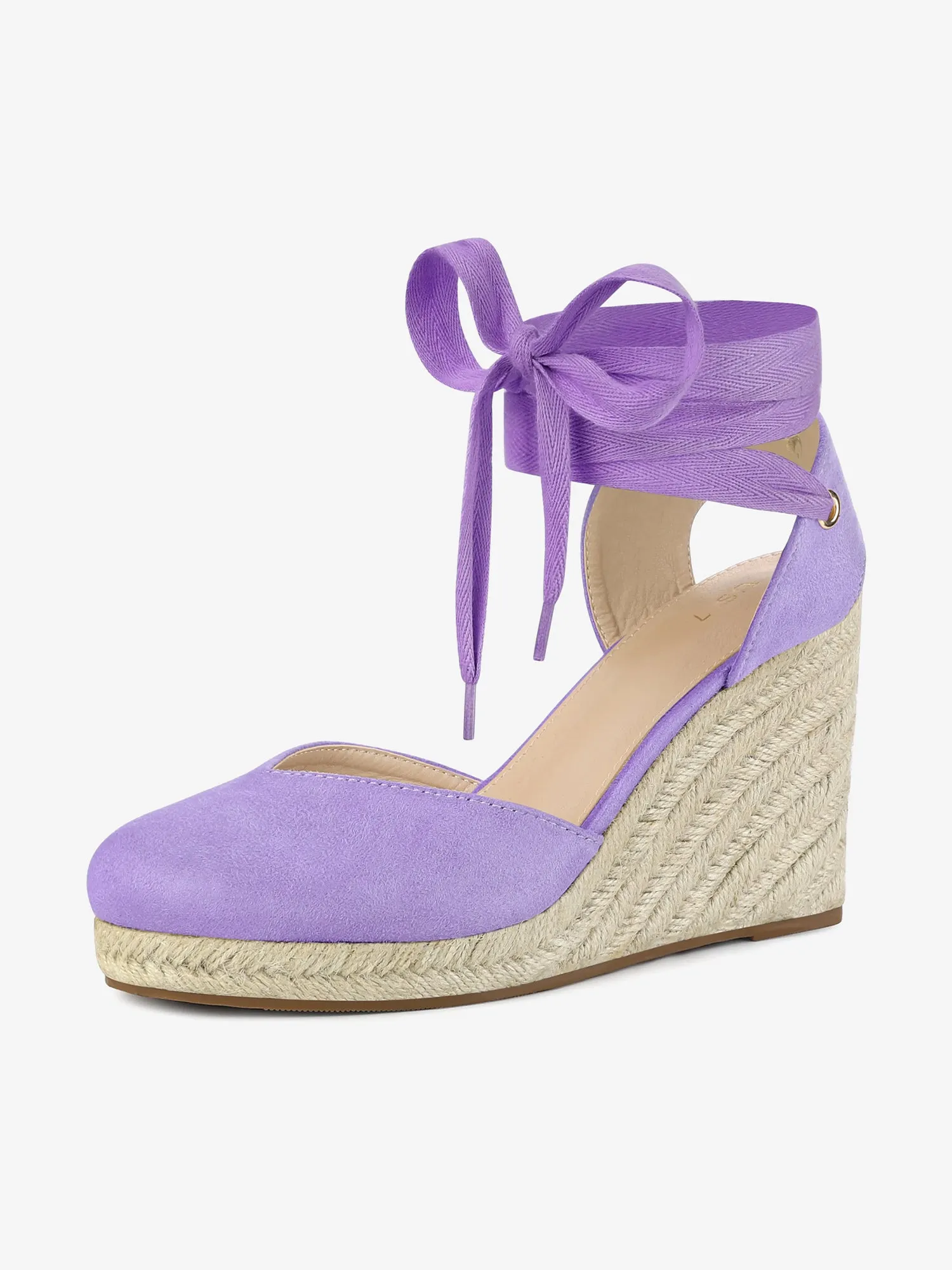 Closed Toe Espadrilles Wedges Tie Up Wedge Sandals