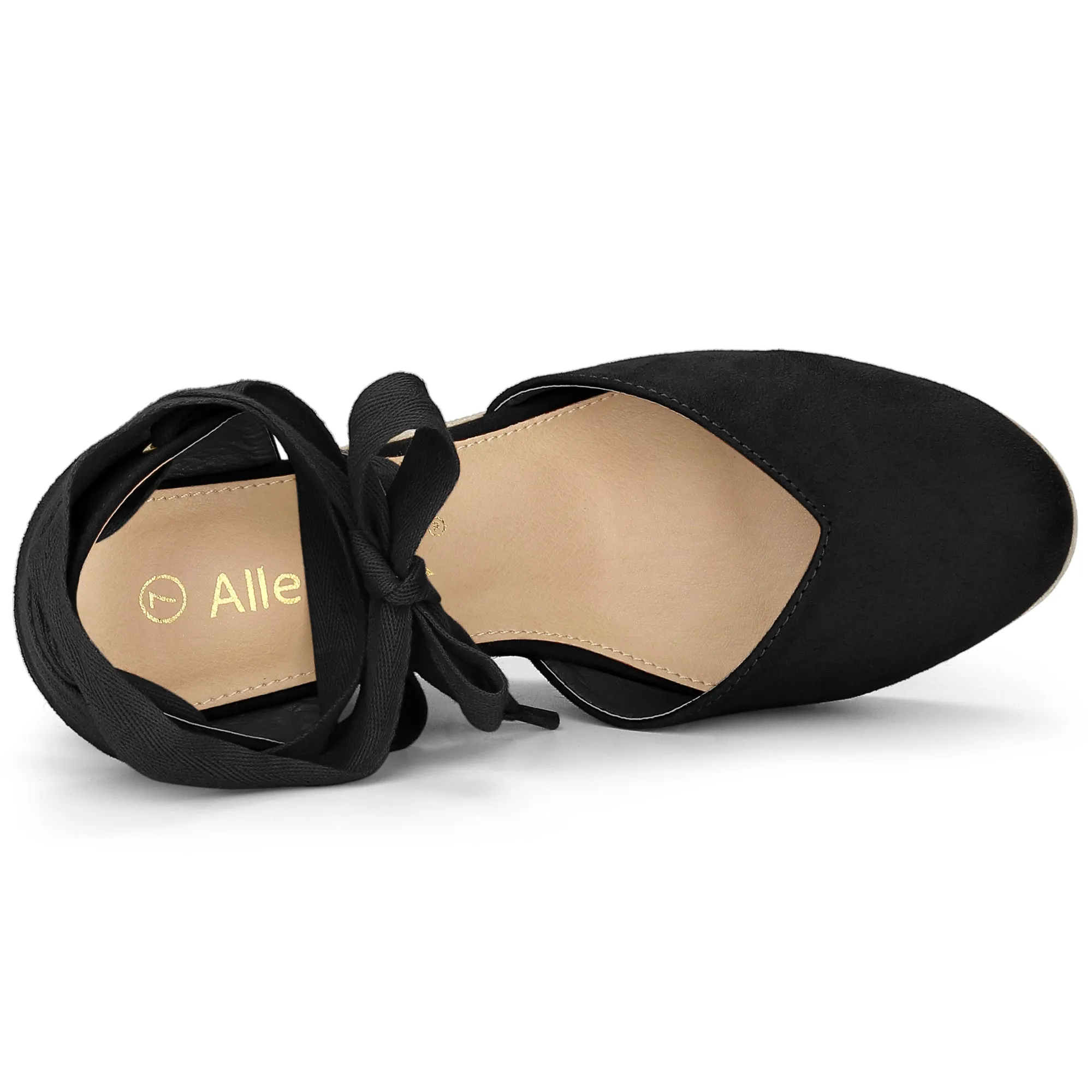 Closed Toe Espadrilles Wedges Tie Up Wedge Sandals