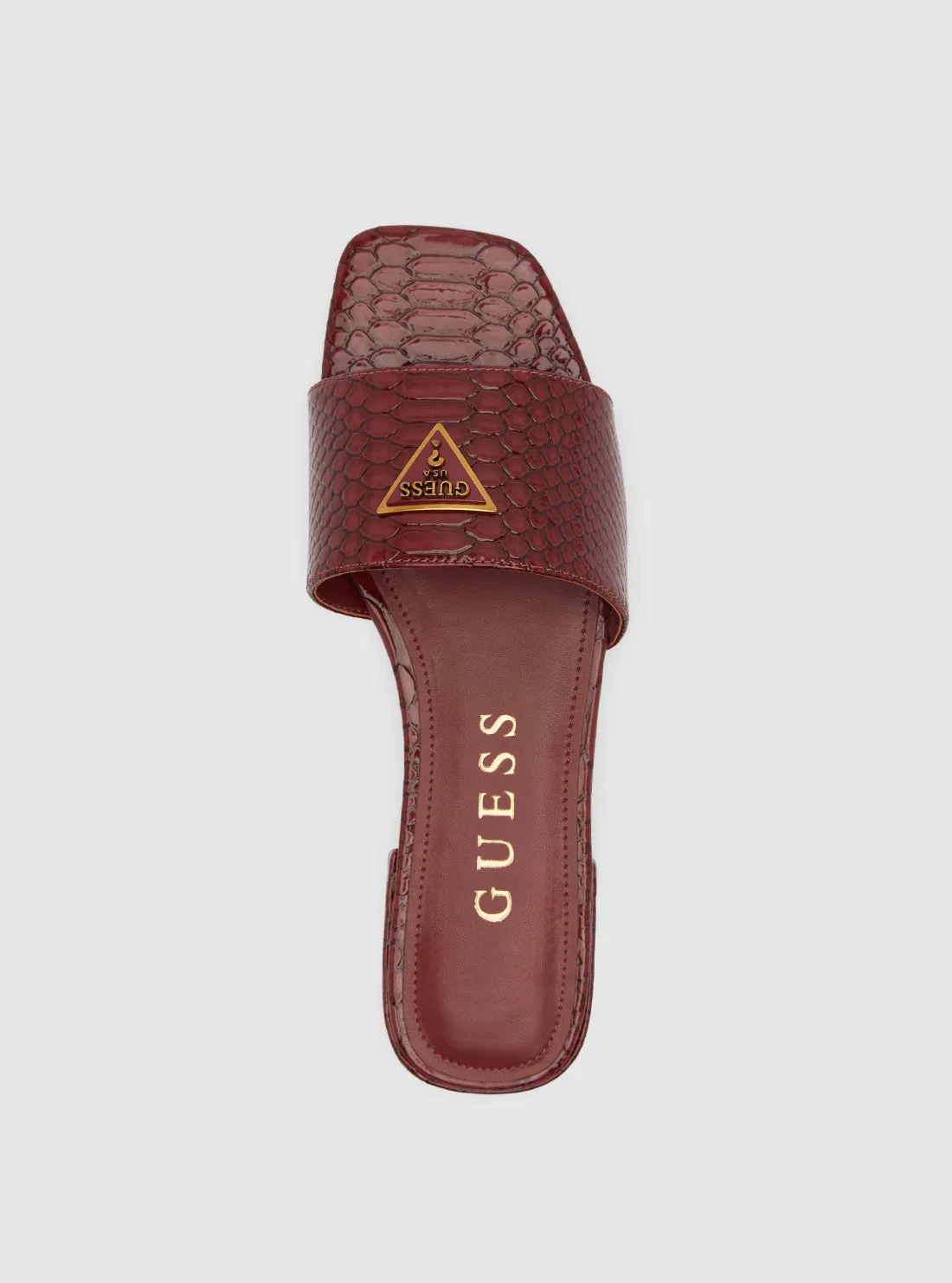 Dark Red Tamsea Slide Sandal