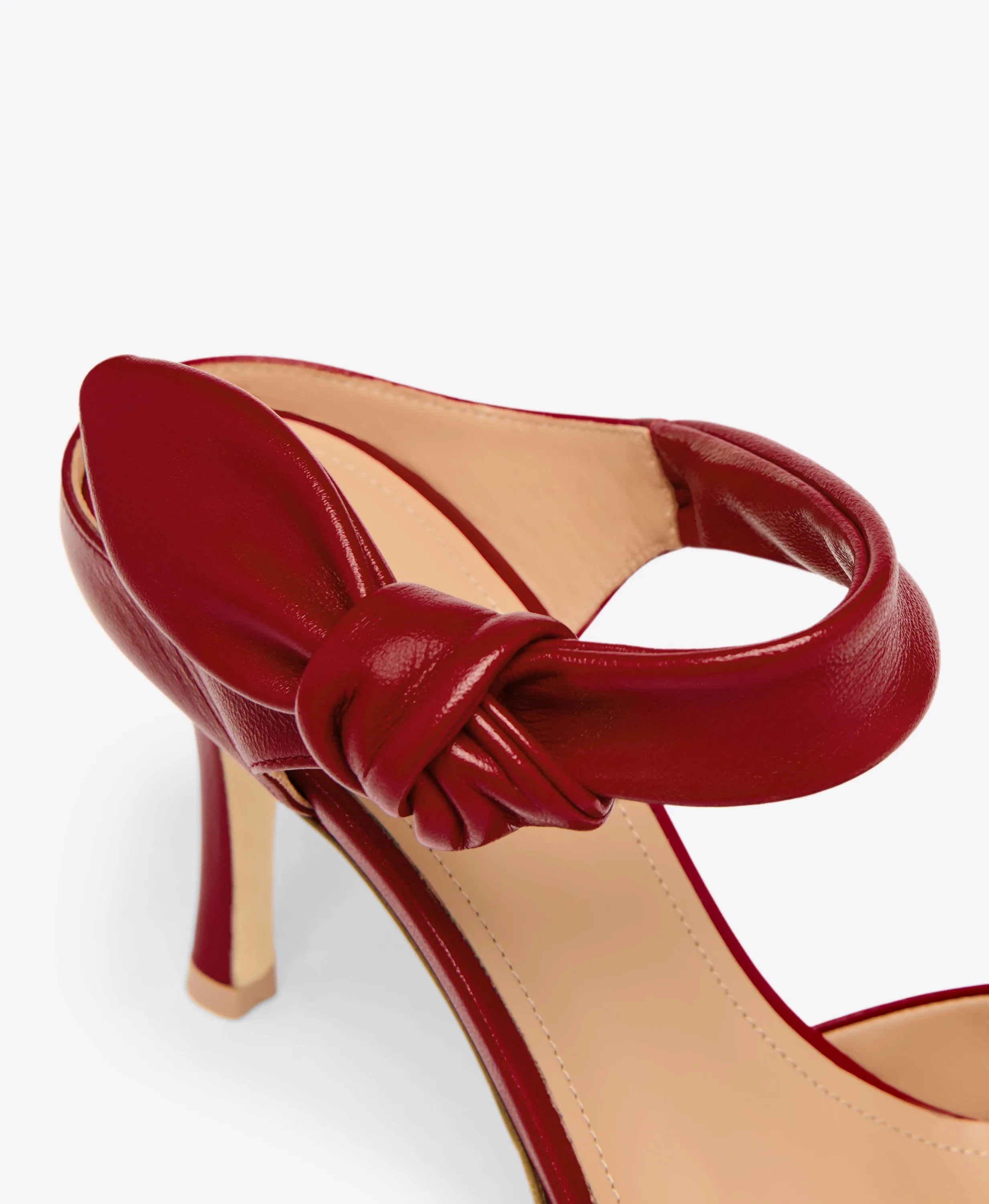Eartha 80 Red Leather Mules