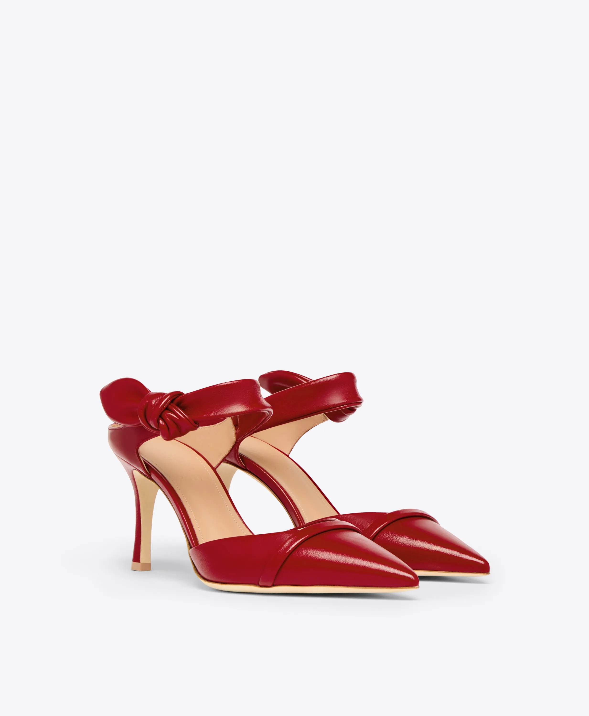 Eartha 80 Red Leather Mules