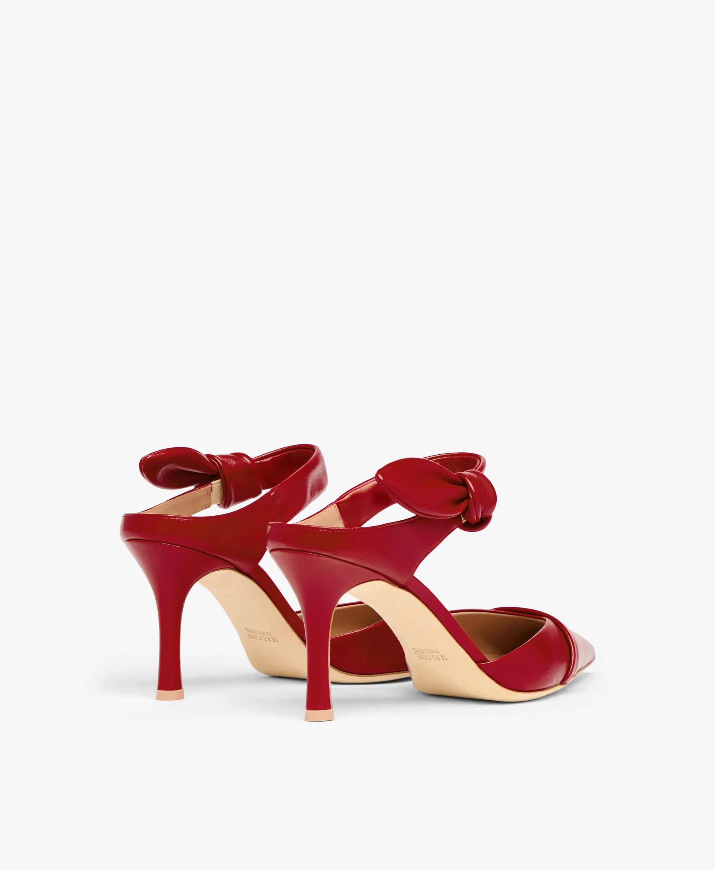 Eartha 80 Red Leather Mules