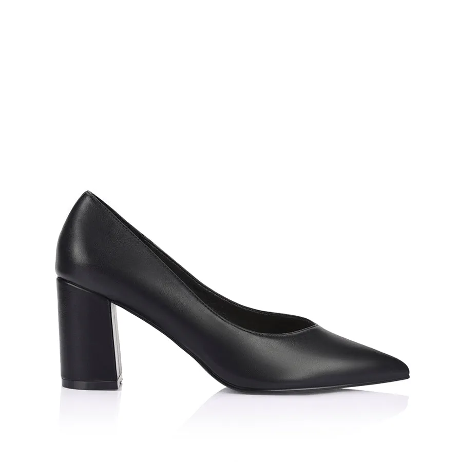 Elliot Block Heel Pumps - Black