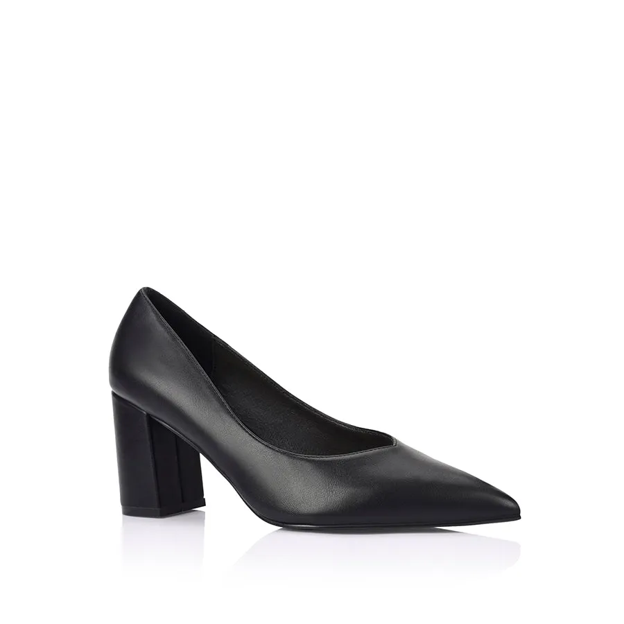 Elliot Block Heel Pumps - Black