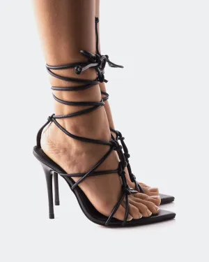Farida Black Leather