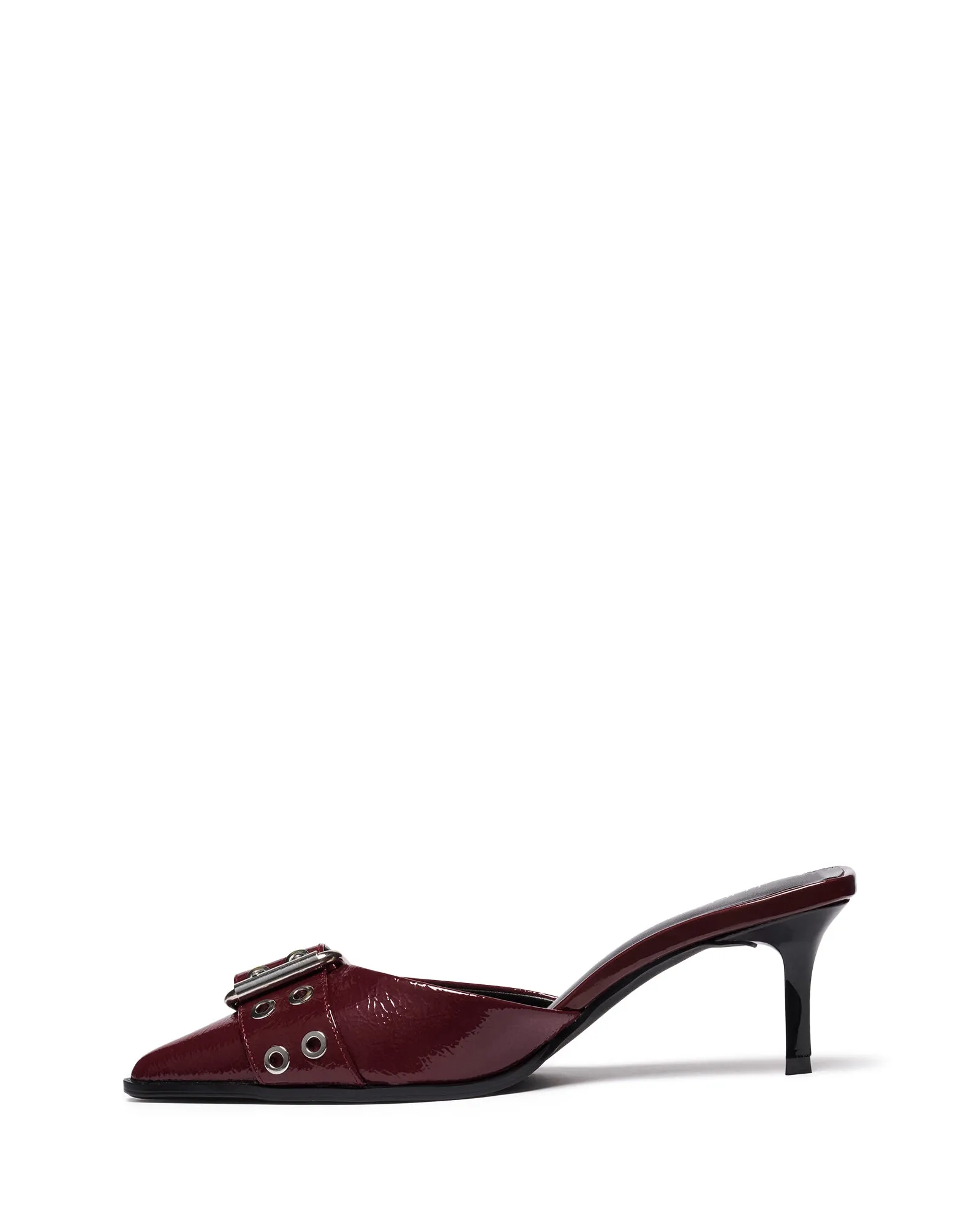 Hunna Pump Cherry Crinkle Patent