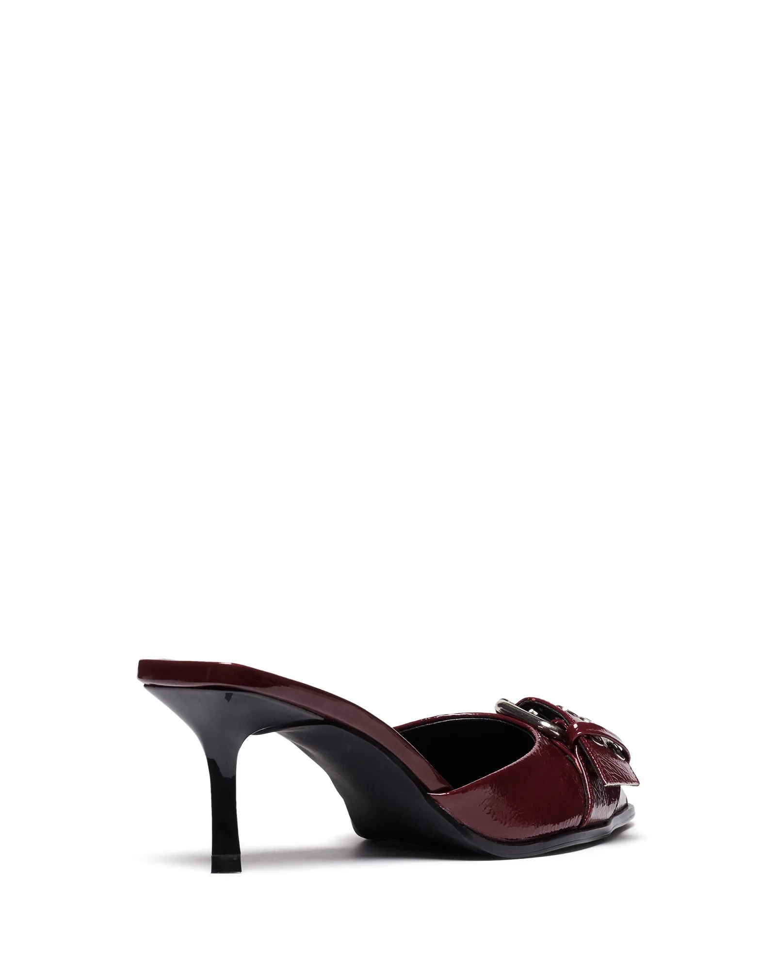 Hunna Pump Cherry Crinkle Patent