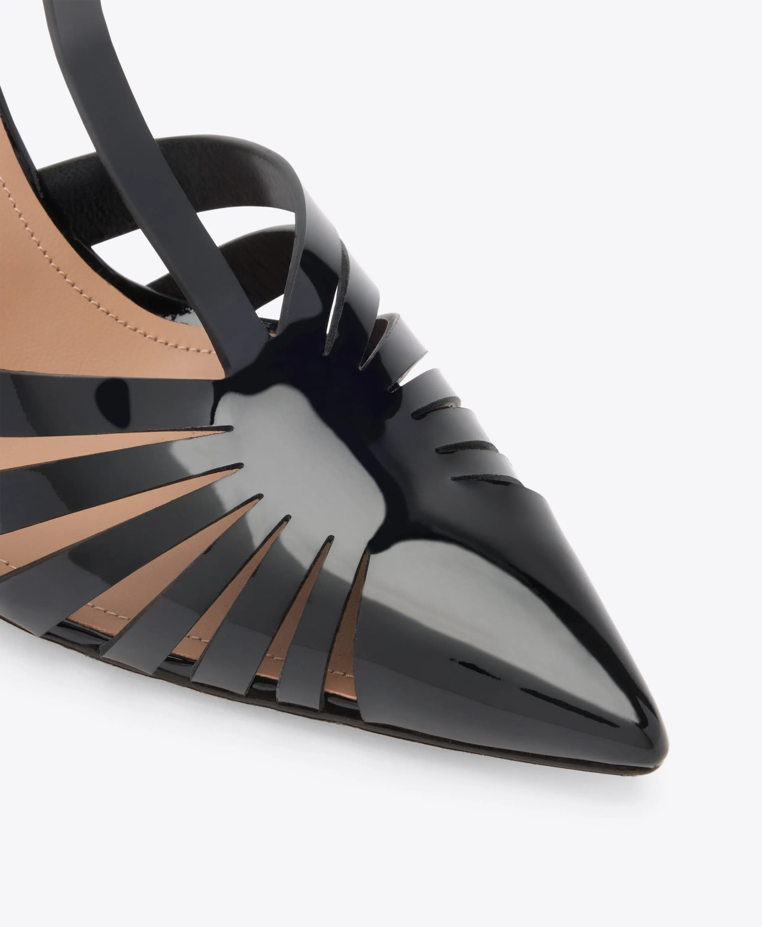 Jennifer 90 Black Patent Heeled Mules