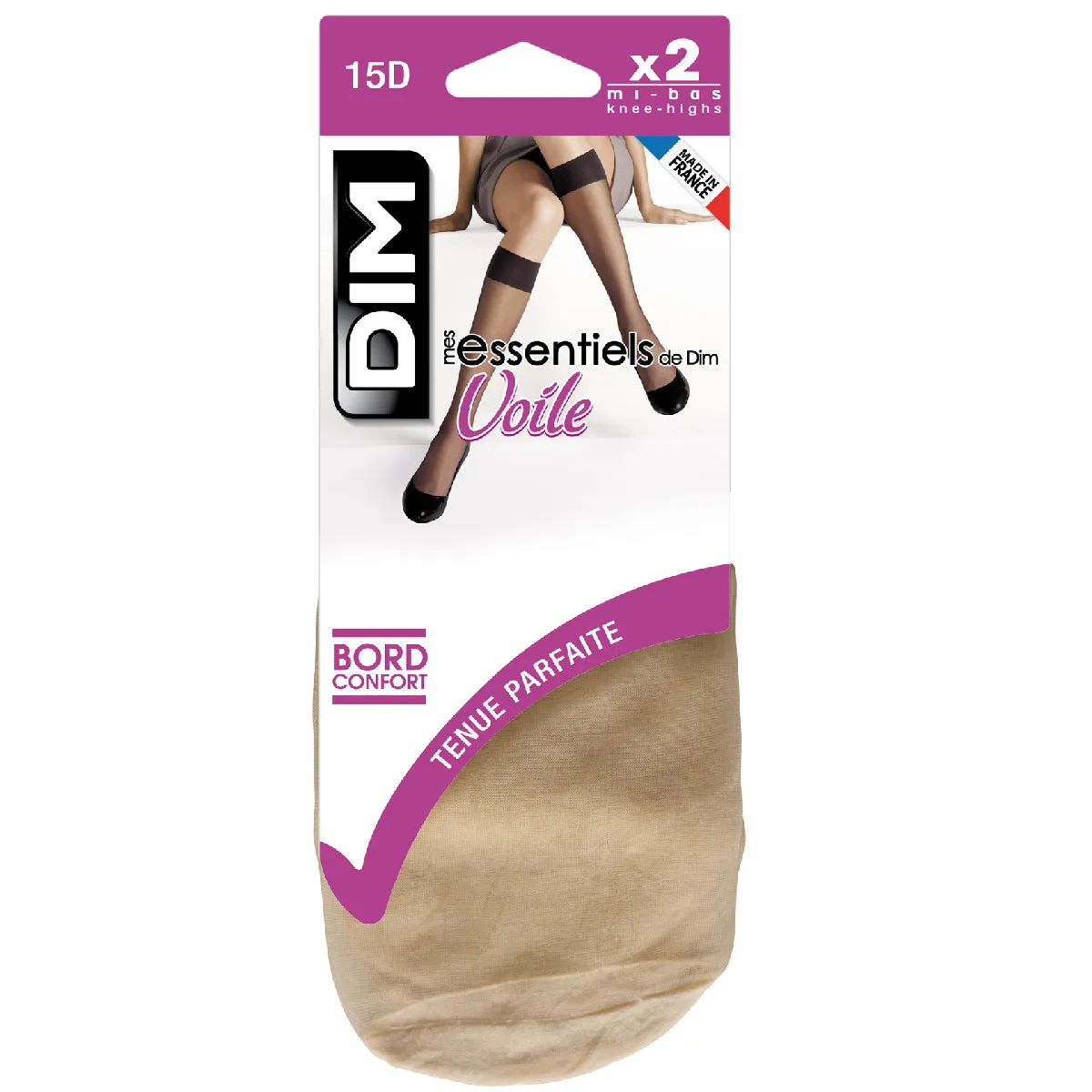 Lot de 2 mi-bas voile capri Mes Essentiels 15D