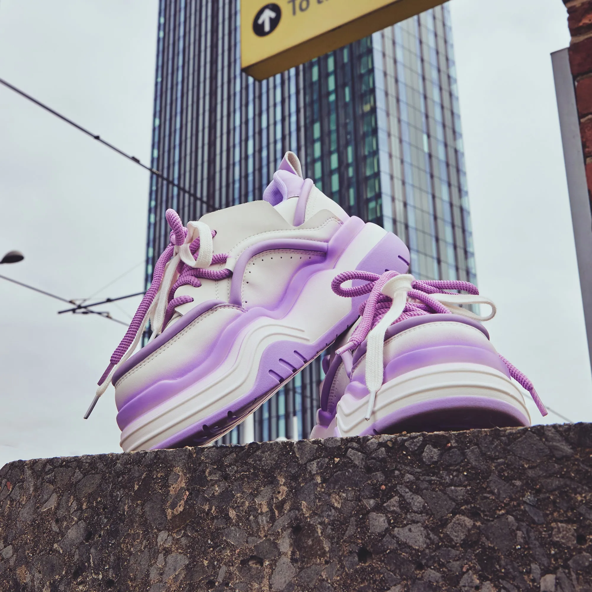 Neon Reef Platform Trainers - Violet