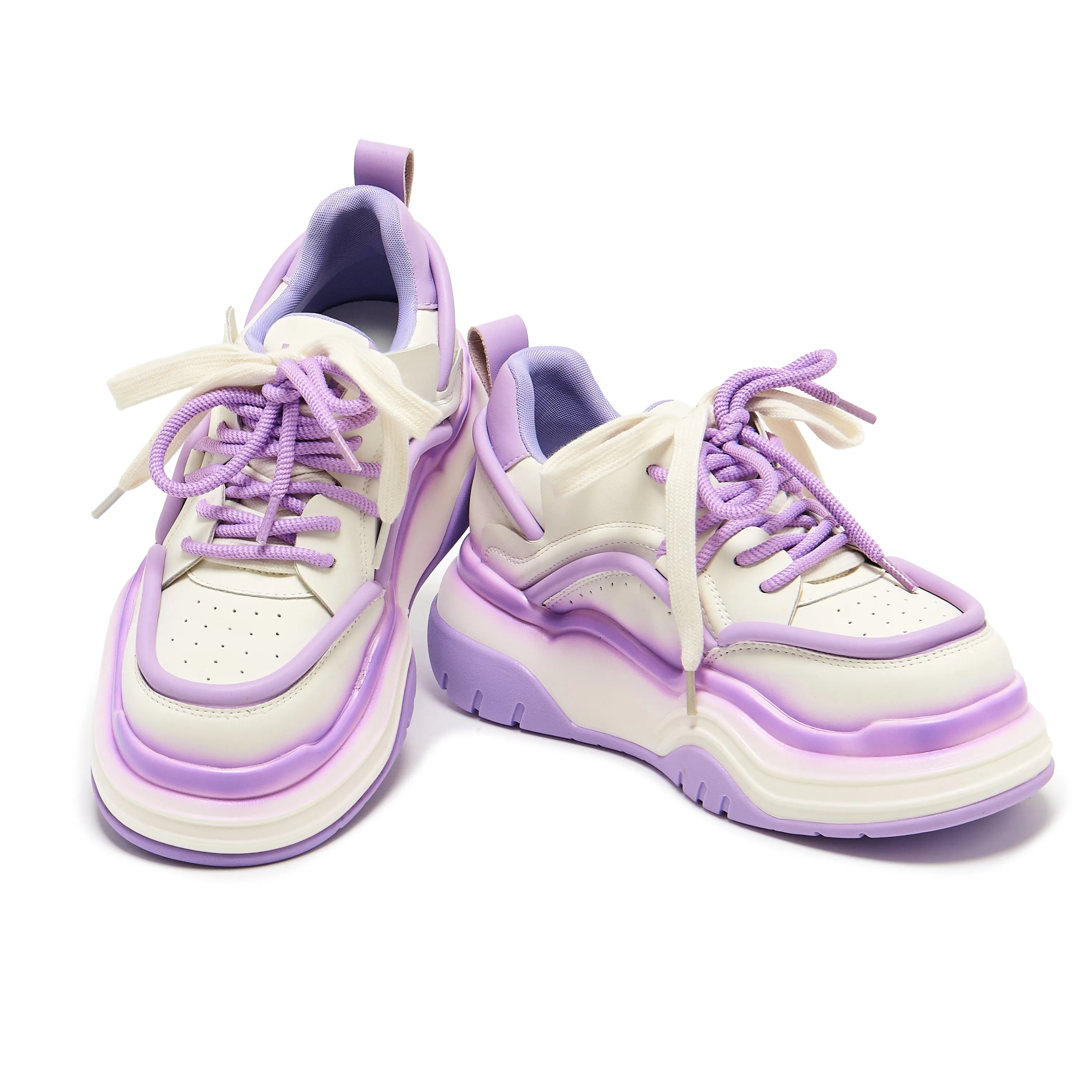 Neon Reef Platform Trainers - Violet