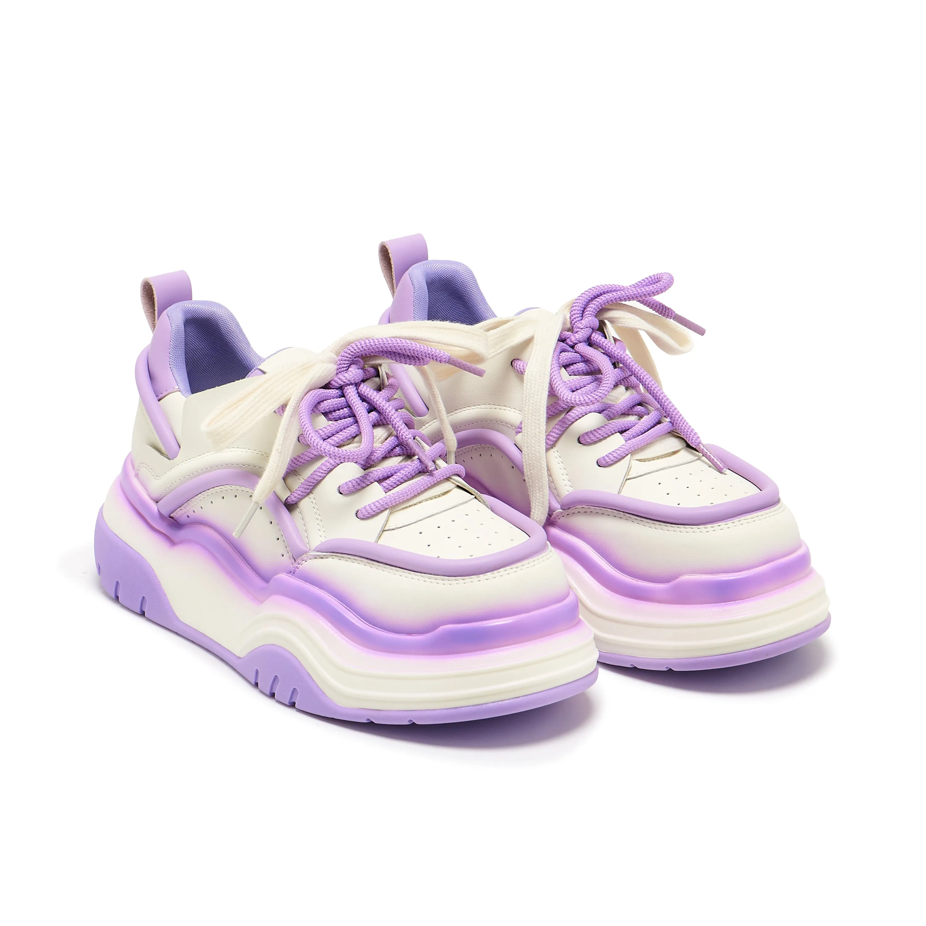 Neon Reef Platform Trainers - Violet