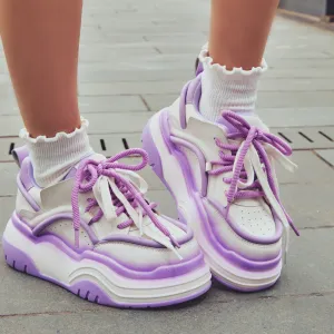 Neon Reef Platform Trainers - Violet