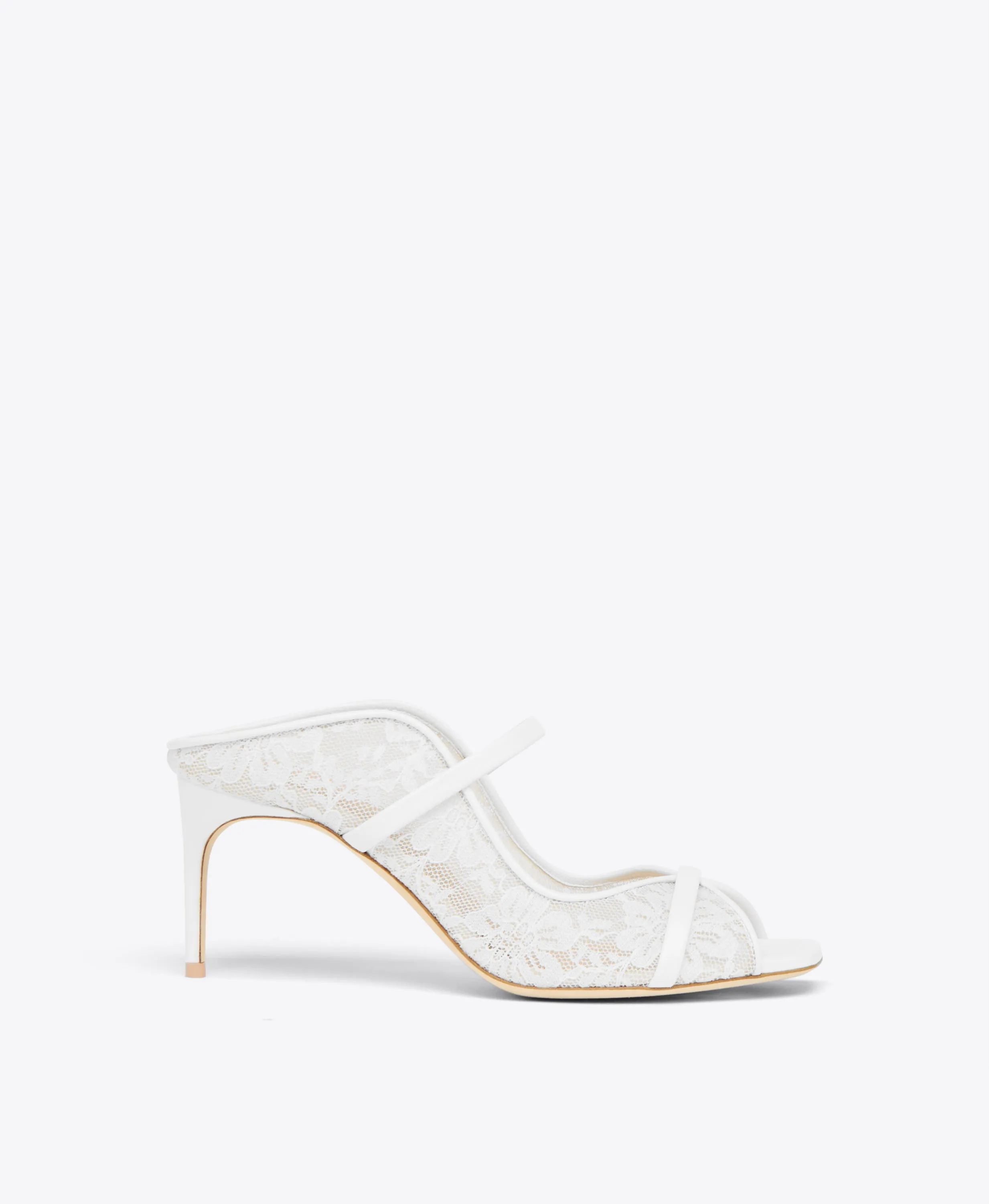 Noah 70  White Lace Heeled Sandals