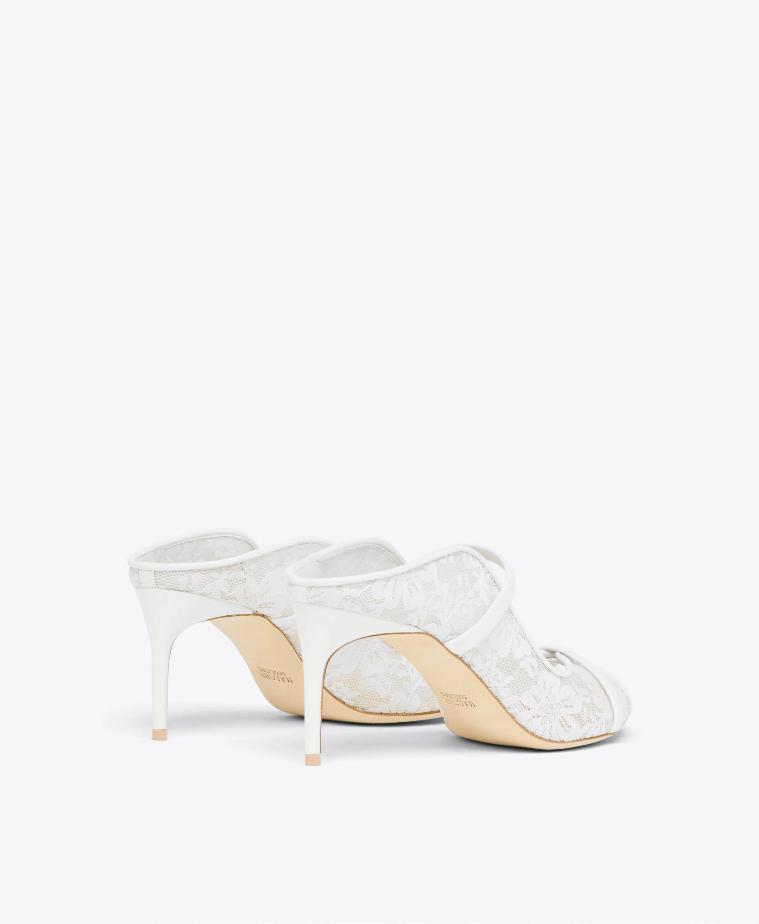 Noah 70  White Lace Heeled Sandals