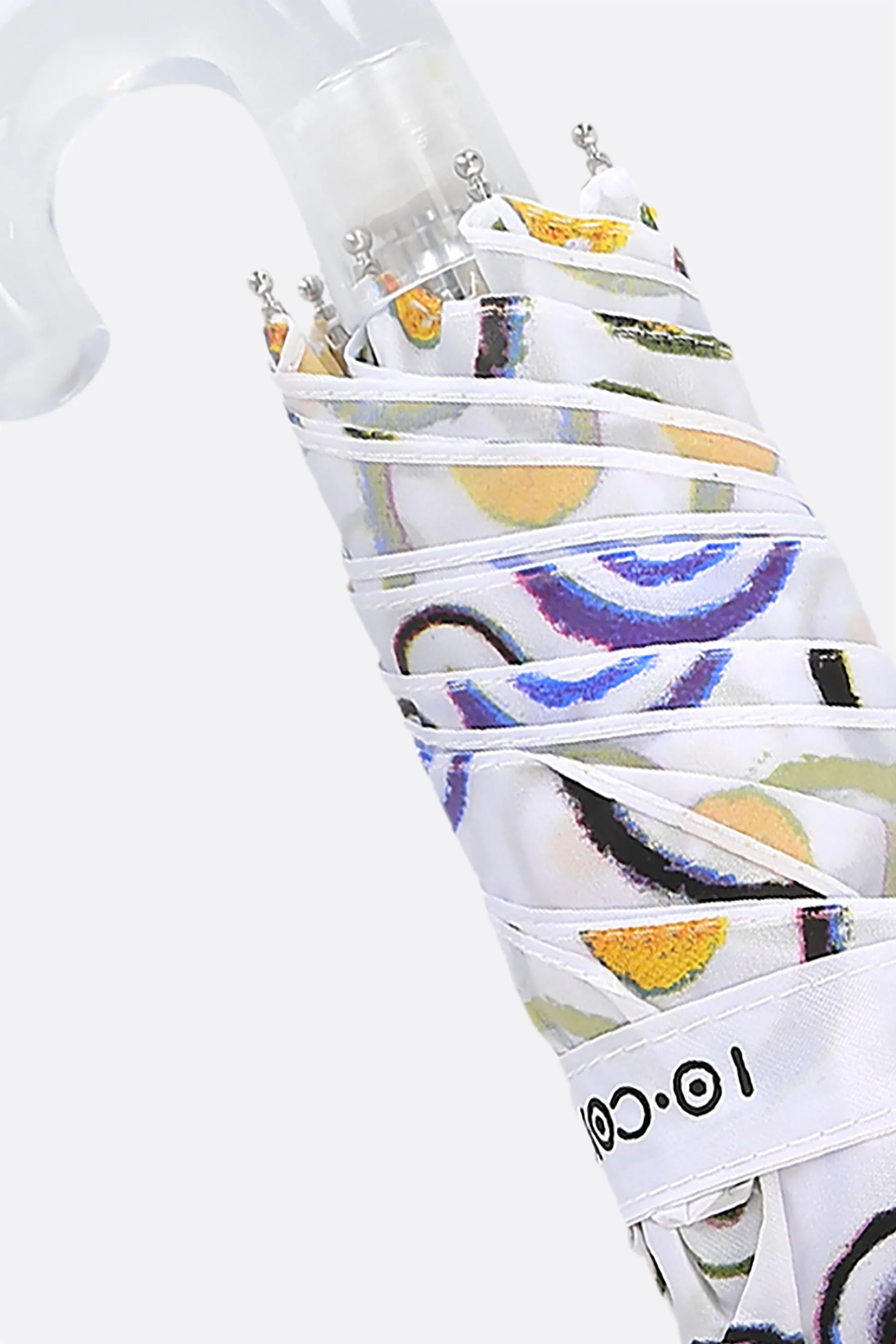 pocket umbrella in nylon with bubble print