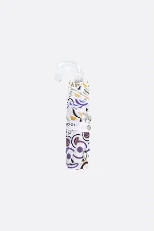 pocket umbrella in nylon with bubble print