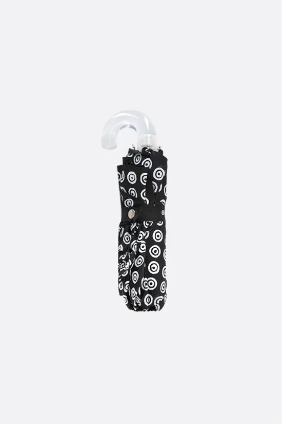 pocket umbrella in nylon with circles print