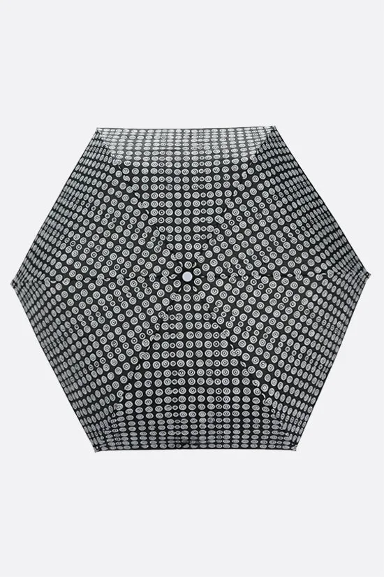 pocket umbrella in nylon with circles print