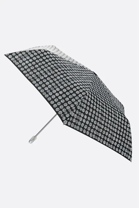 pocket umbrella in nylon with circles print