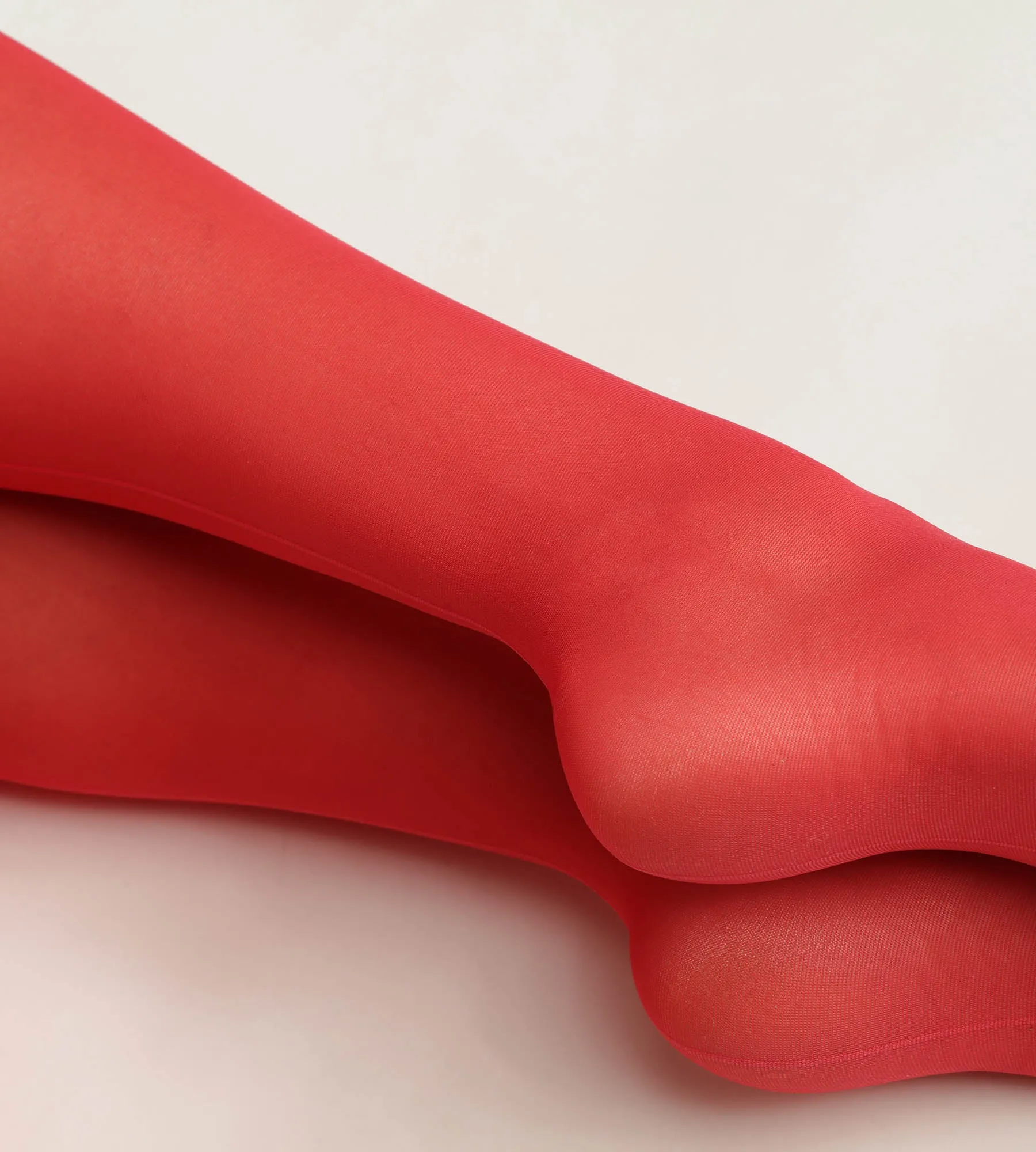 Red sheer women's tights with contrast line Dim Style