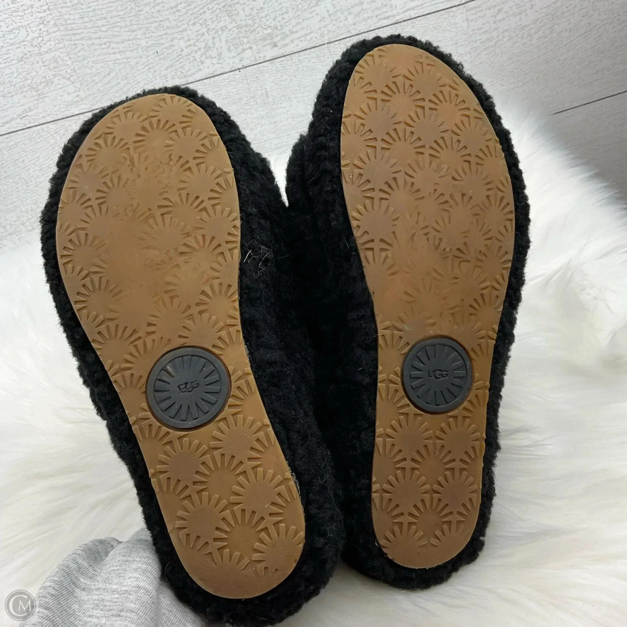 Sandals Designer By Ugg In Black, Size: 8