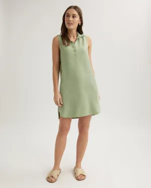 Sleeveless A-Line Dress - Olive Grove