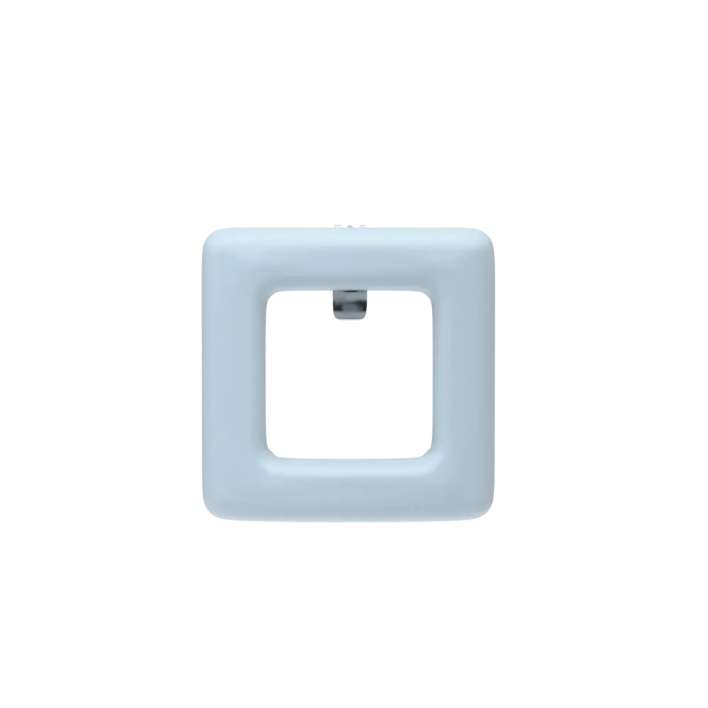 Square Baby Blue Leather Toe Clip