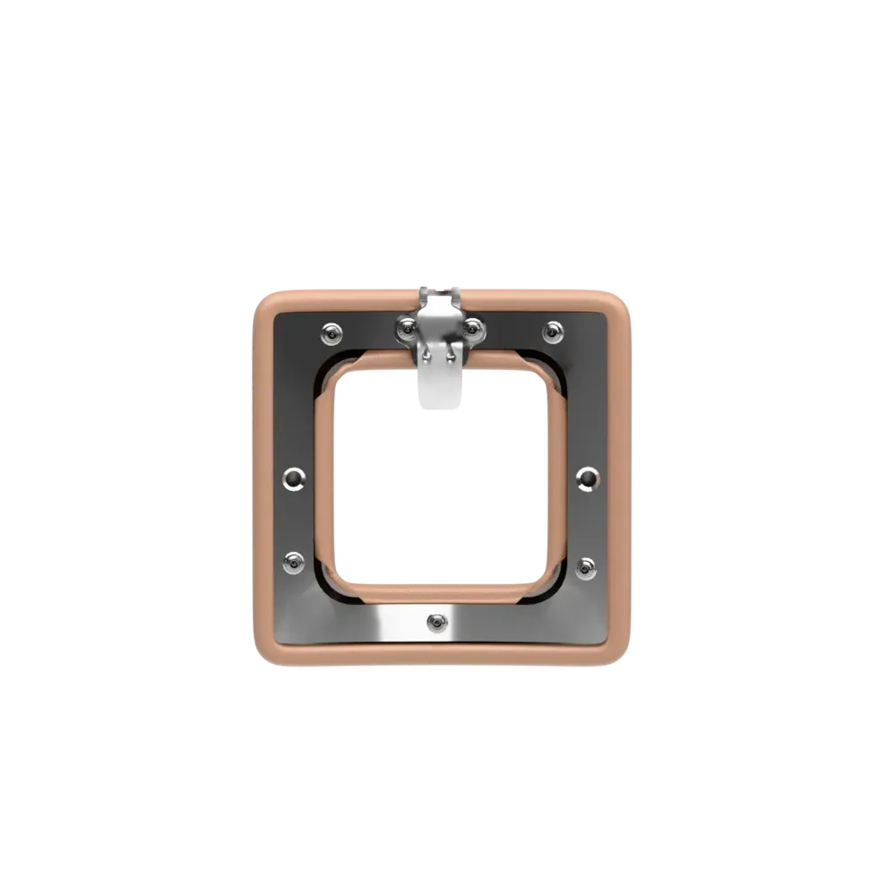Square Latte Leather Toe Clip