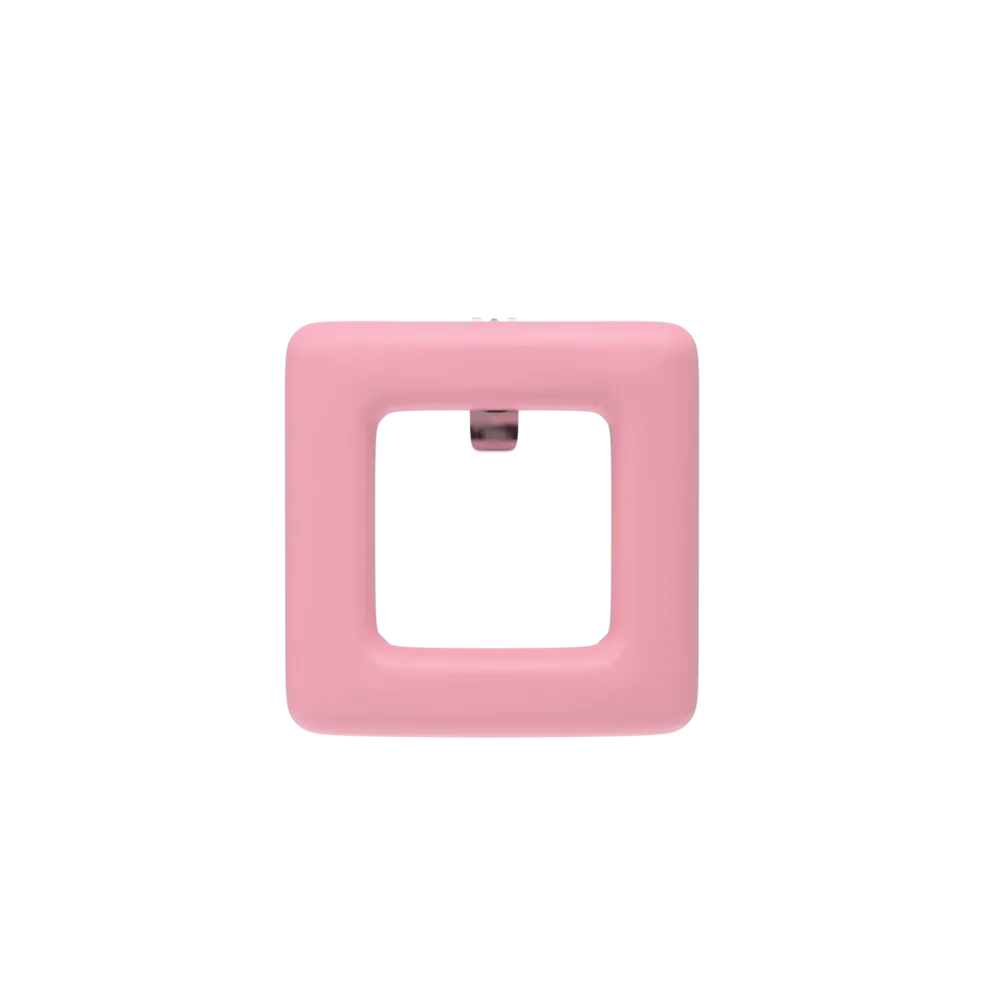 Square Pink Leather Toe Clip