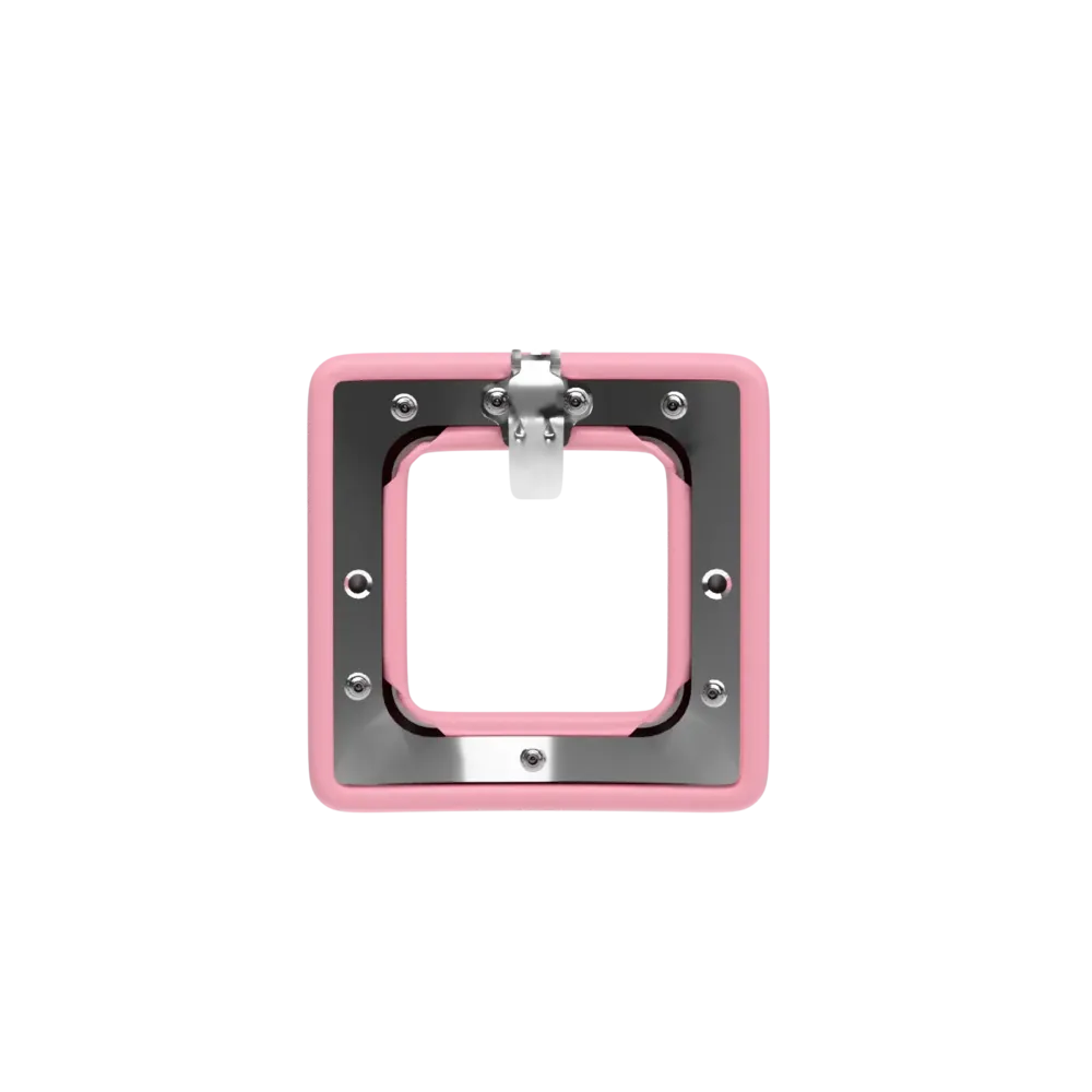 Square Pink Leather Toe Clip