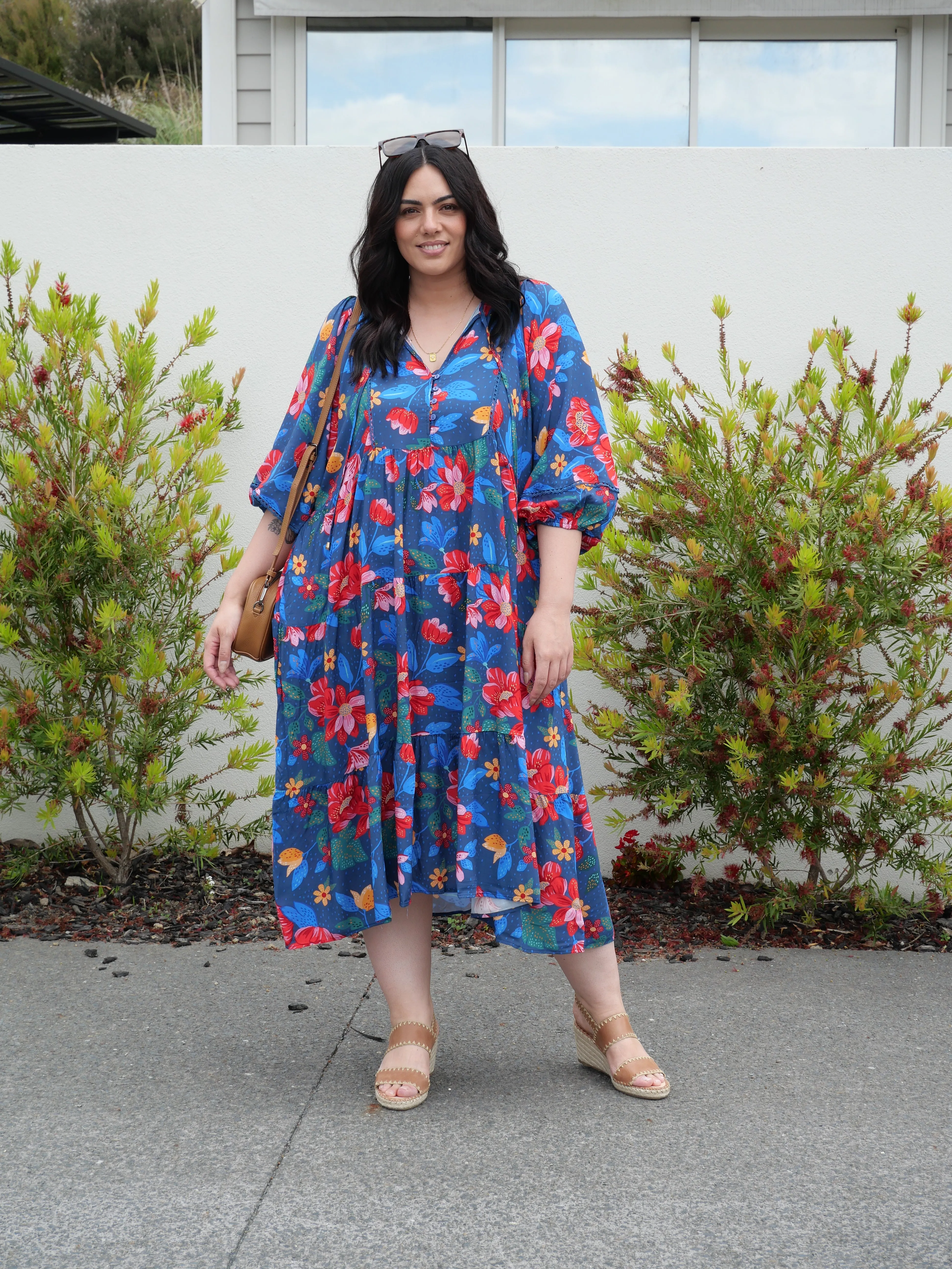 Sunday Boho Ashley Dress Navy Floral