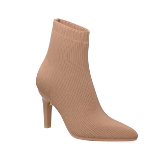 The Bootie - Latte Knit   Stiletto Heel Kit 4 Latte - FINAL SALE