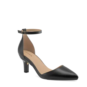 The D'Orsay Coal Satin   Stiletto Heel Kit 3 Coal - FINAL SALE