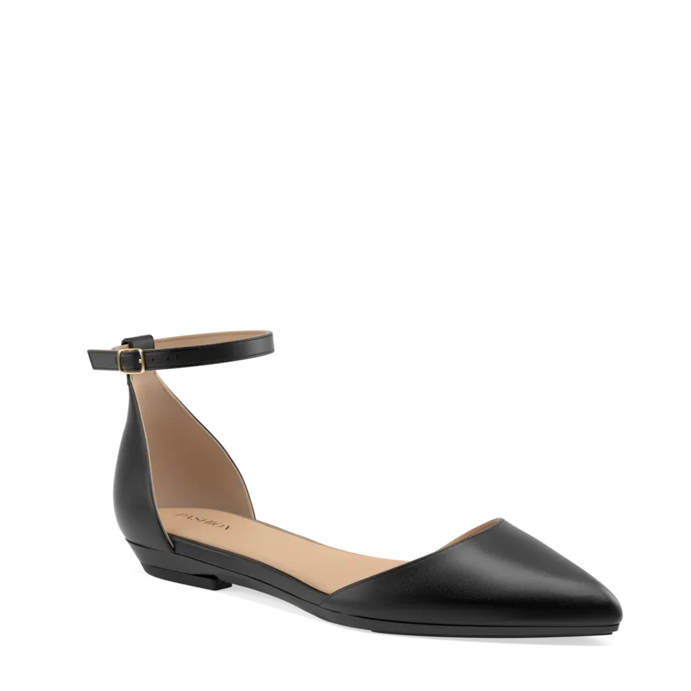 The D'Orsay Coal Satin   Stiletto Heel Kit 4 Coal - FINAL SALE