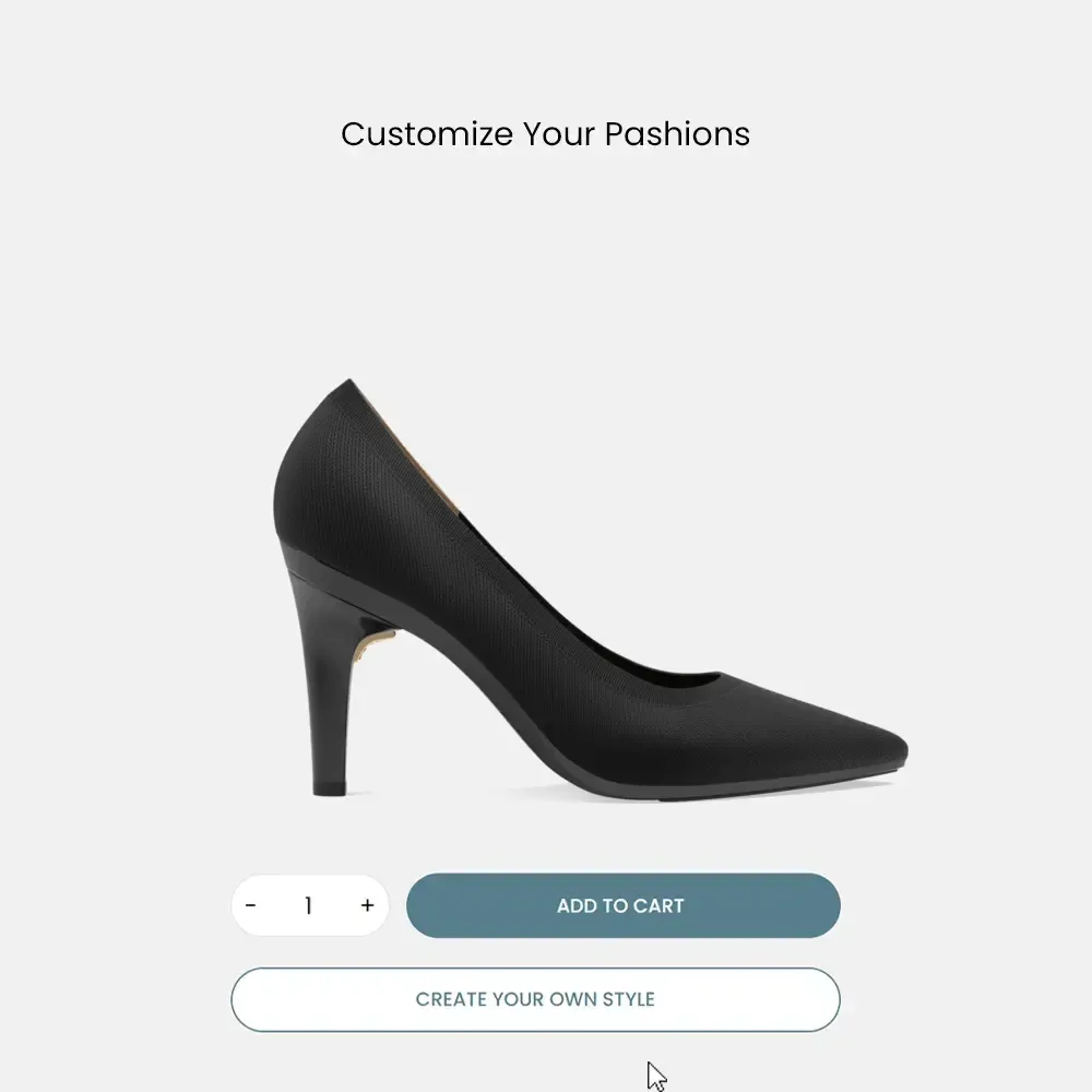 The Pump - Coal Knit   Stiletto Heel Kit 4 Coal - FINAL SALE