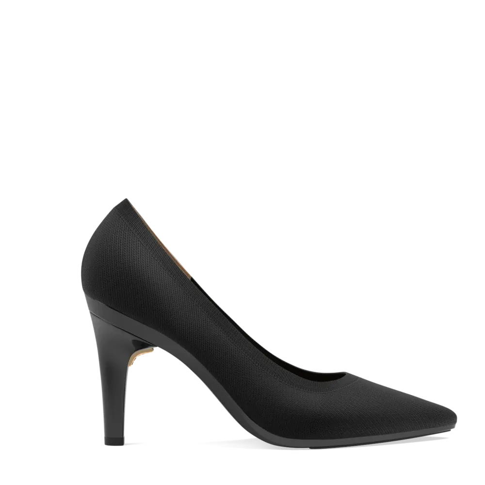 The Pump - Coal Knit   Stiletto Heel Kit 4 Coal - FINAL SALE